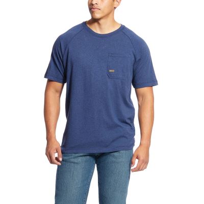 Ariat Rebar Cotton Strong - T Shirts Donkerblauw Donker Heren - 37527-007